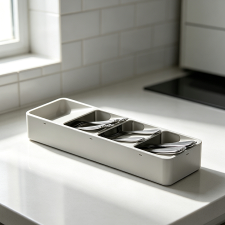 Compact Cutlery Tray for Kitchen and Office