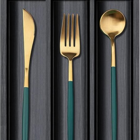 Narrow Bamboo Cutlery Tray with Black Finish