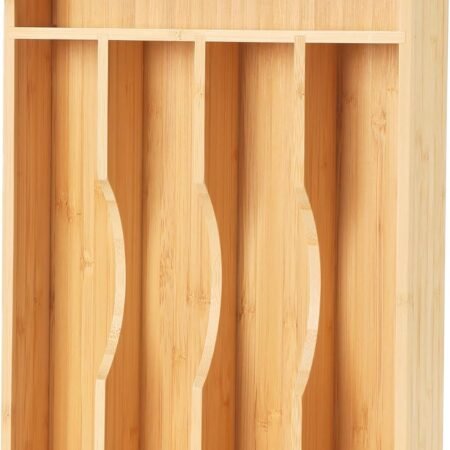 Bamboo Narrow Cutlery Holder for Drawer