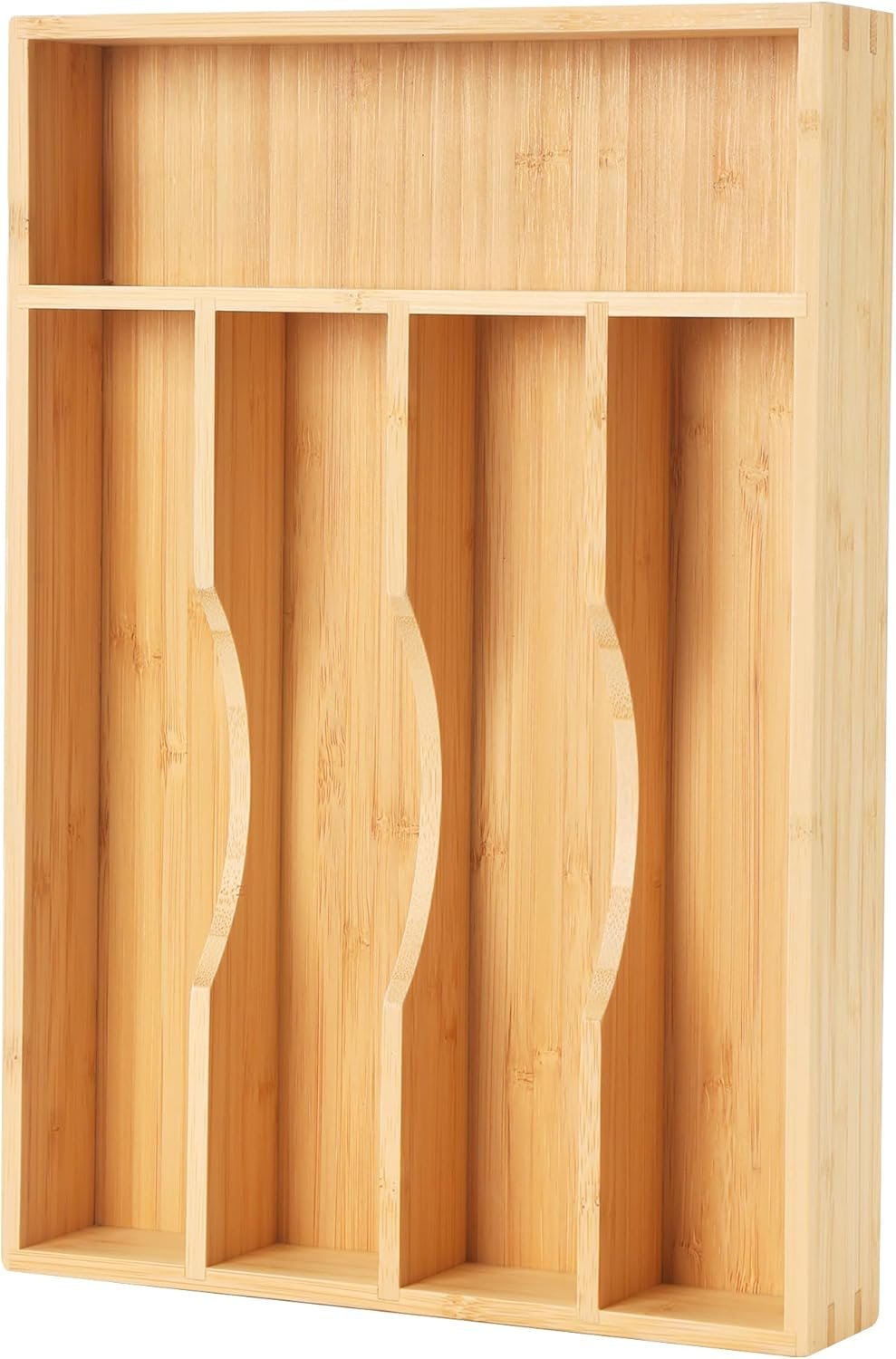 Bamboo Narrow Cutlery Holder for Drawer