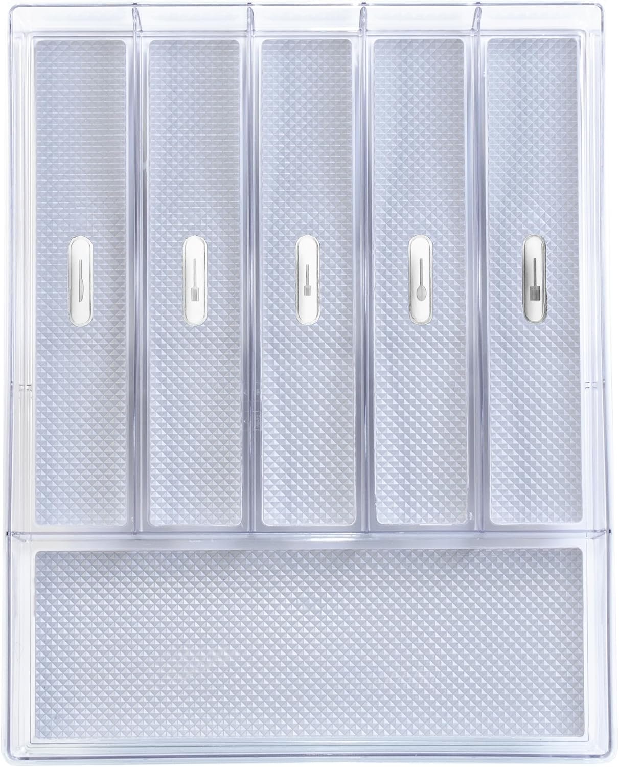 Clear Plastic Cutlery Tray with 6 Compartments